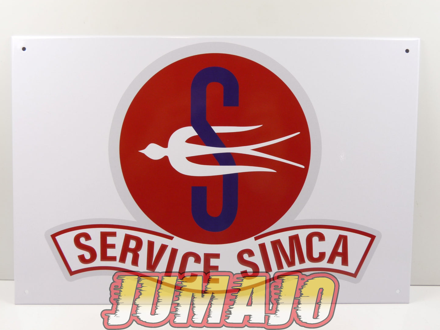 Lot de 2 PLAQUES PUBLICITAIRE tôlée embossée 20x30cm Simca