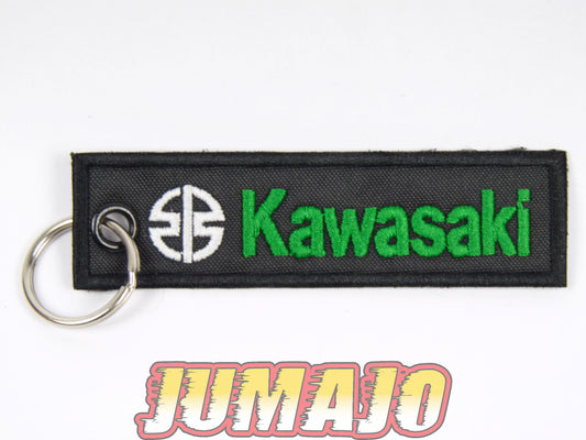PC25 PORTE CLEF moto Broderie tissu environ 10,2cm x 2,8cm : Kawasaki