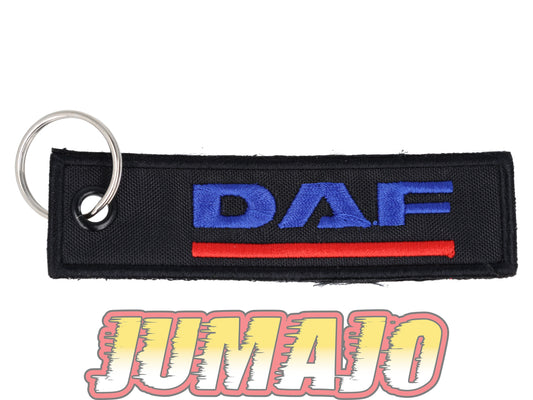 PC34 PORTE CLEF Broderie tissu environ 10,2cm x 2,8cm : DAF