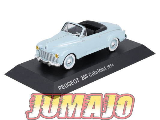 PEU25 Voiture 1/43 Hachette NOREV PEUGEOT : 203 Cabriolet 1954