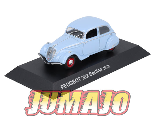 PEU43 Voiture 1/43 Hachette NOREV PEUGEOT : 202 Berline 1938