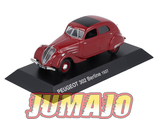 PEU46 Voiture 1/43 Hachette NOREV PEUGEOT : 302 Berline 1937