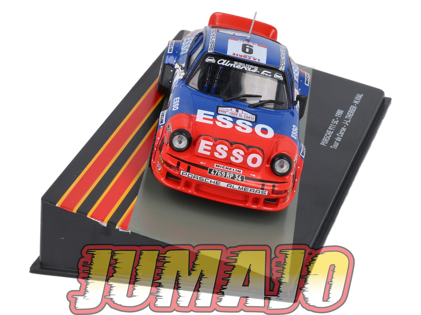 PRC28 voiture 1/43 Altaya IXO PORSCHE 911 SC 1980 #9 J-L.Therier Tour de Corse