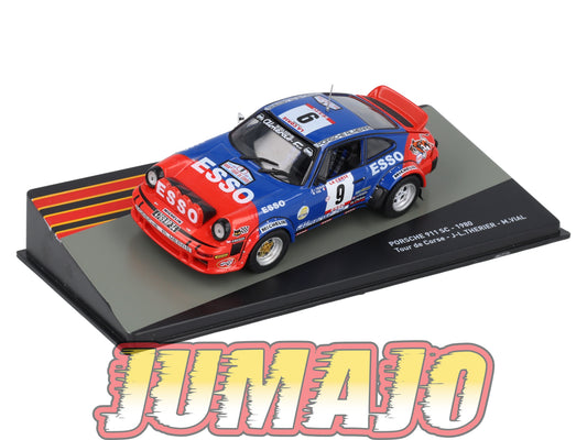 PRC28 voiture 1/43 Altaya IXO PORSCHE 911 SC 1980 #9 J-L.Therier Tour de Corse