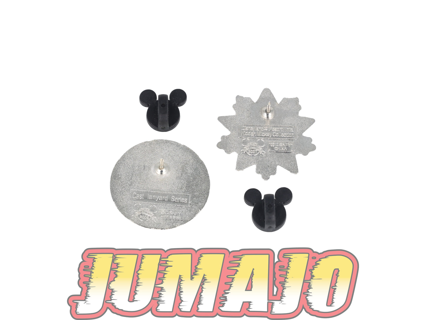 PSD38 2 PIN'S Disney 2.5cm Hidden Mickey 2007 2005 : Fée clochette flocon & Soleil