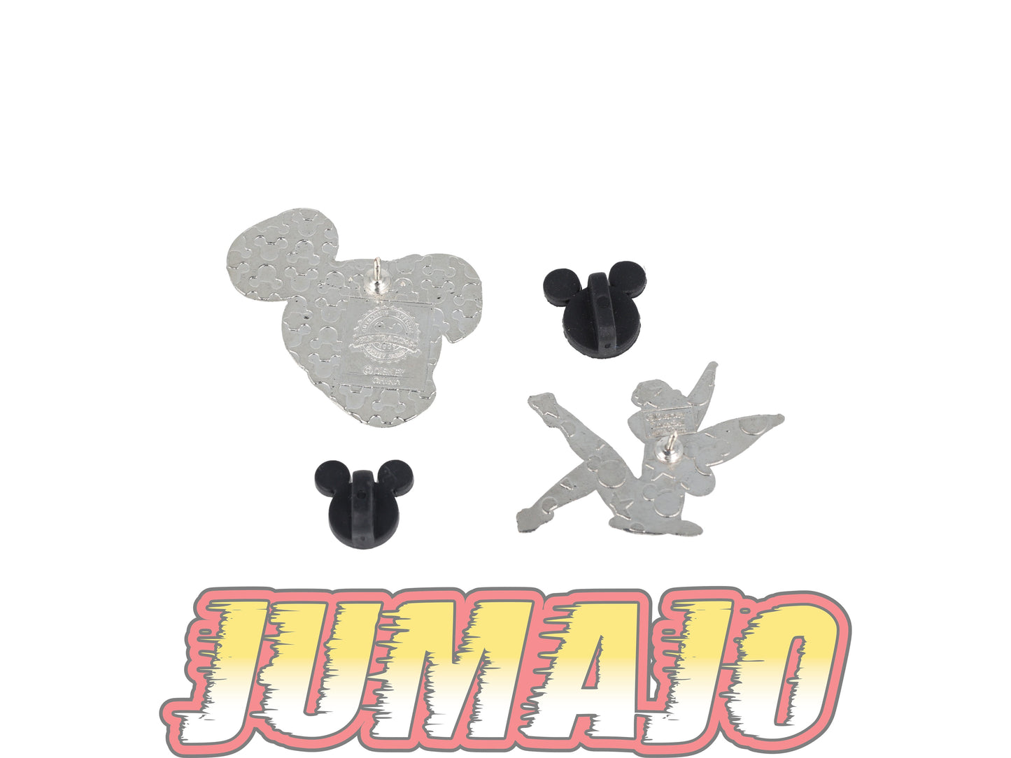 PSD43 2 PIN'S Disney 4cm Hidden Mickey 2009 : Fée clochette tête & pose