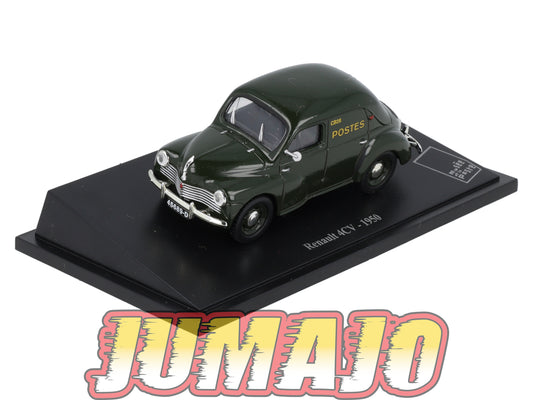 PTT34 Voiture 1/43 Atlas VEHICULES POSTAUX : RENAULT 4CV 1950