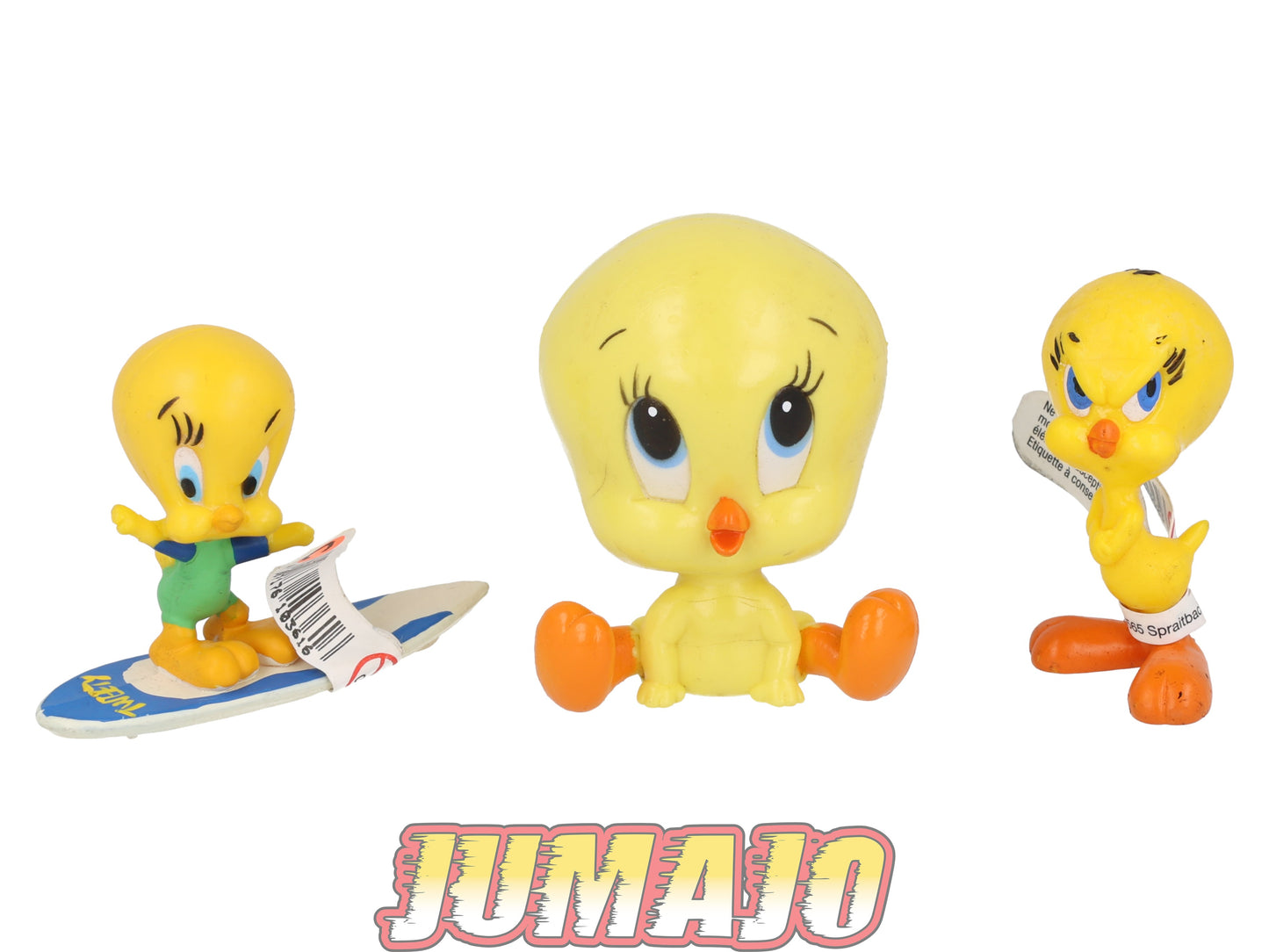 PVC12 Lot 3 figurines PVC BULLY 7cm : Titi Tweety Bébé Titi, surf