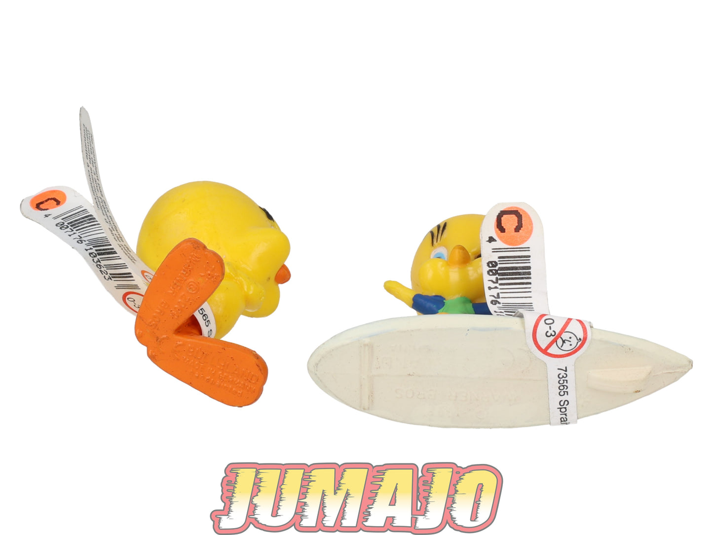 PVC12 Lot 3 figurines PVC BULLY 7cm : Titi Tweety Bébé Titi, surf