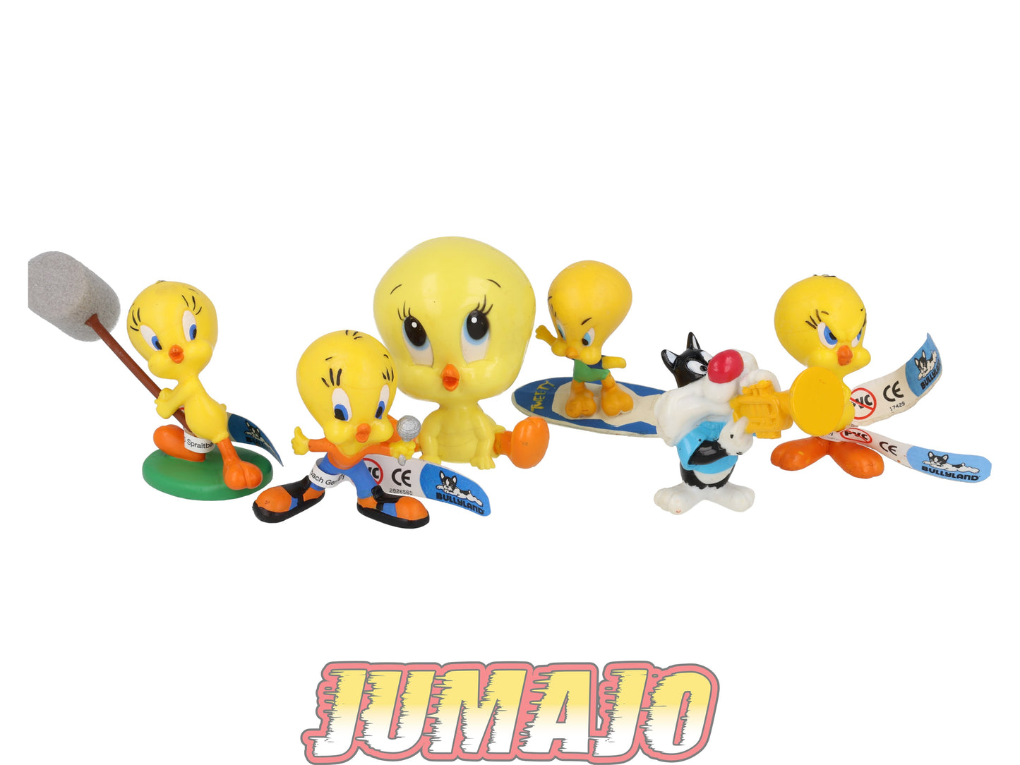 PVC14 Lot 6 figurines PVC BULLY 7cm : Titi Tweety & Sylvestre Sylvester