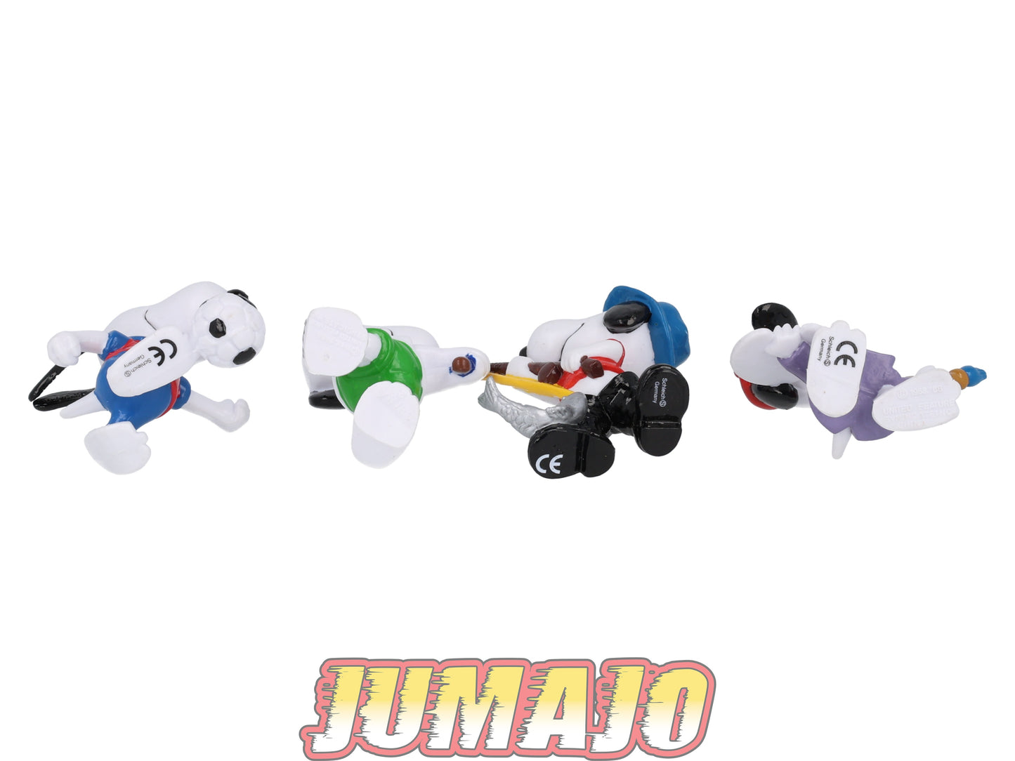 PVC1 Lot 4 figurines PVC SCHLEICH Snoopy Peanuts : SNOOPY peintre foot pêcheur