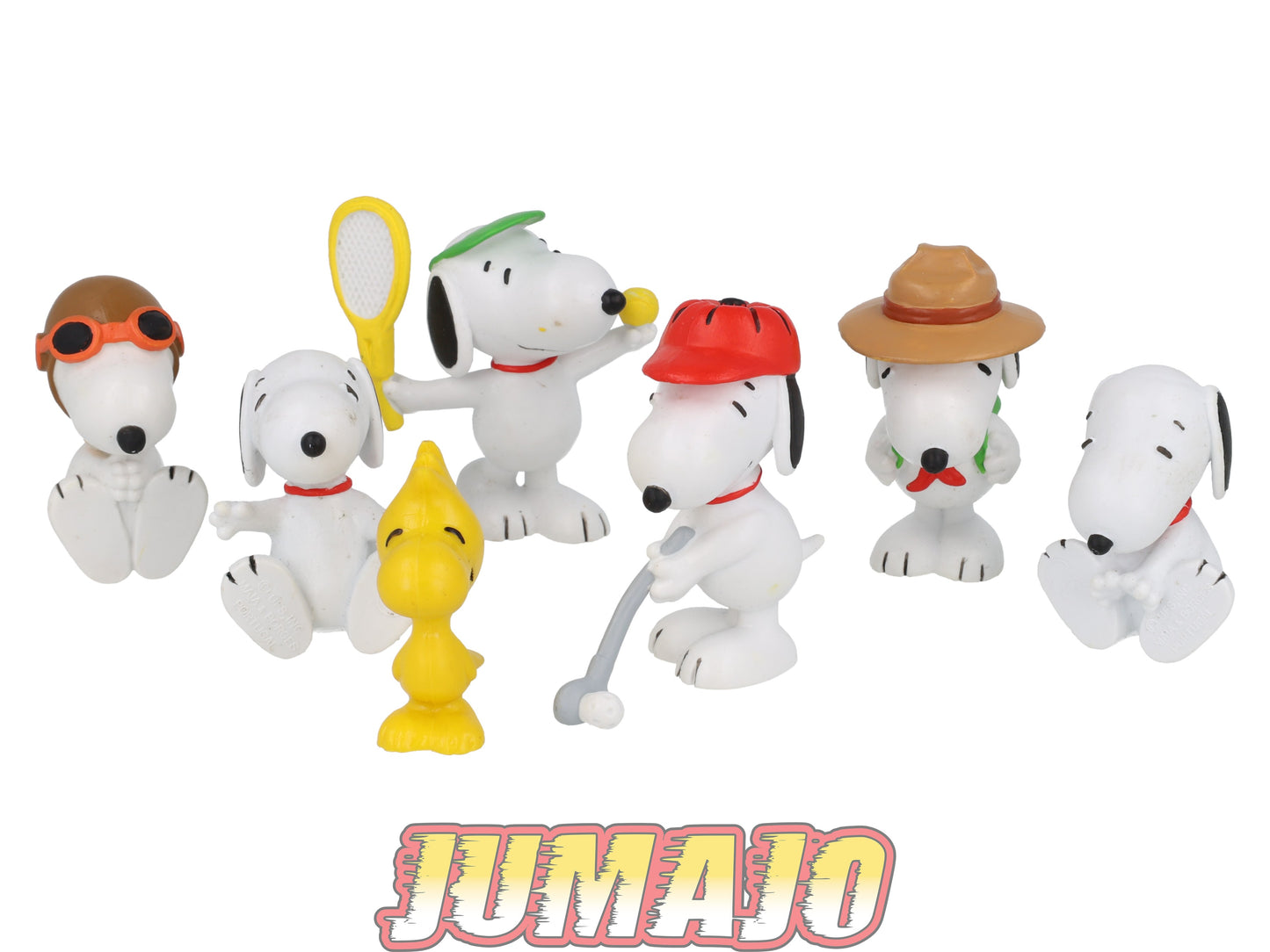 PVC21 Lot 7 figurines PVC MAIA & BORGES Snoopy Peanuts 6cm : Snoopy Tennis, aviateur & Golf