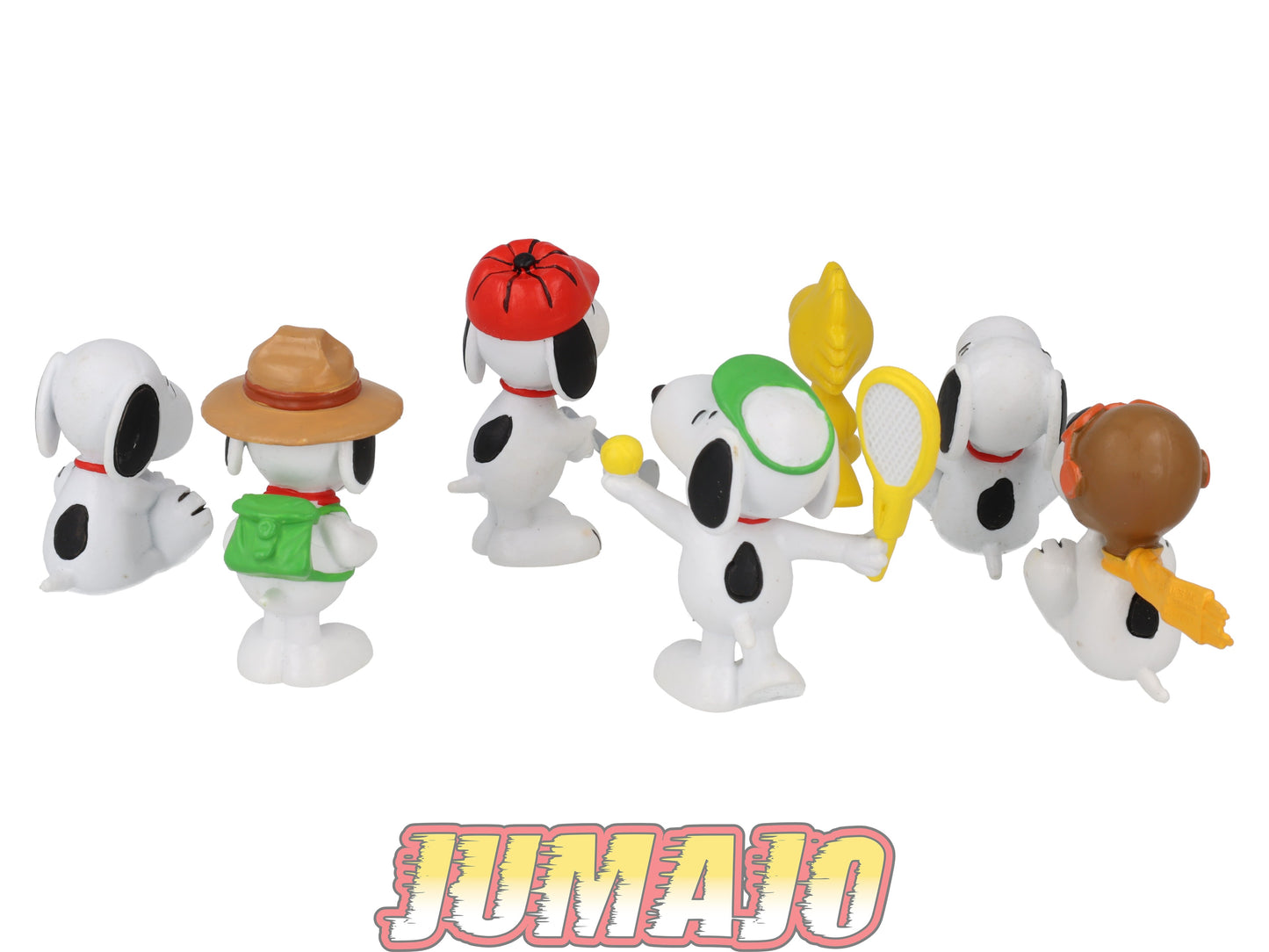 PVC21 Lot 7 figurines PVC MAIA & BORGES Snoopy Peanuts 6cm : Snoopy Tennis, aviateur & Golf