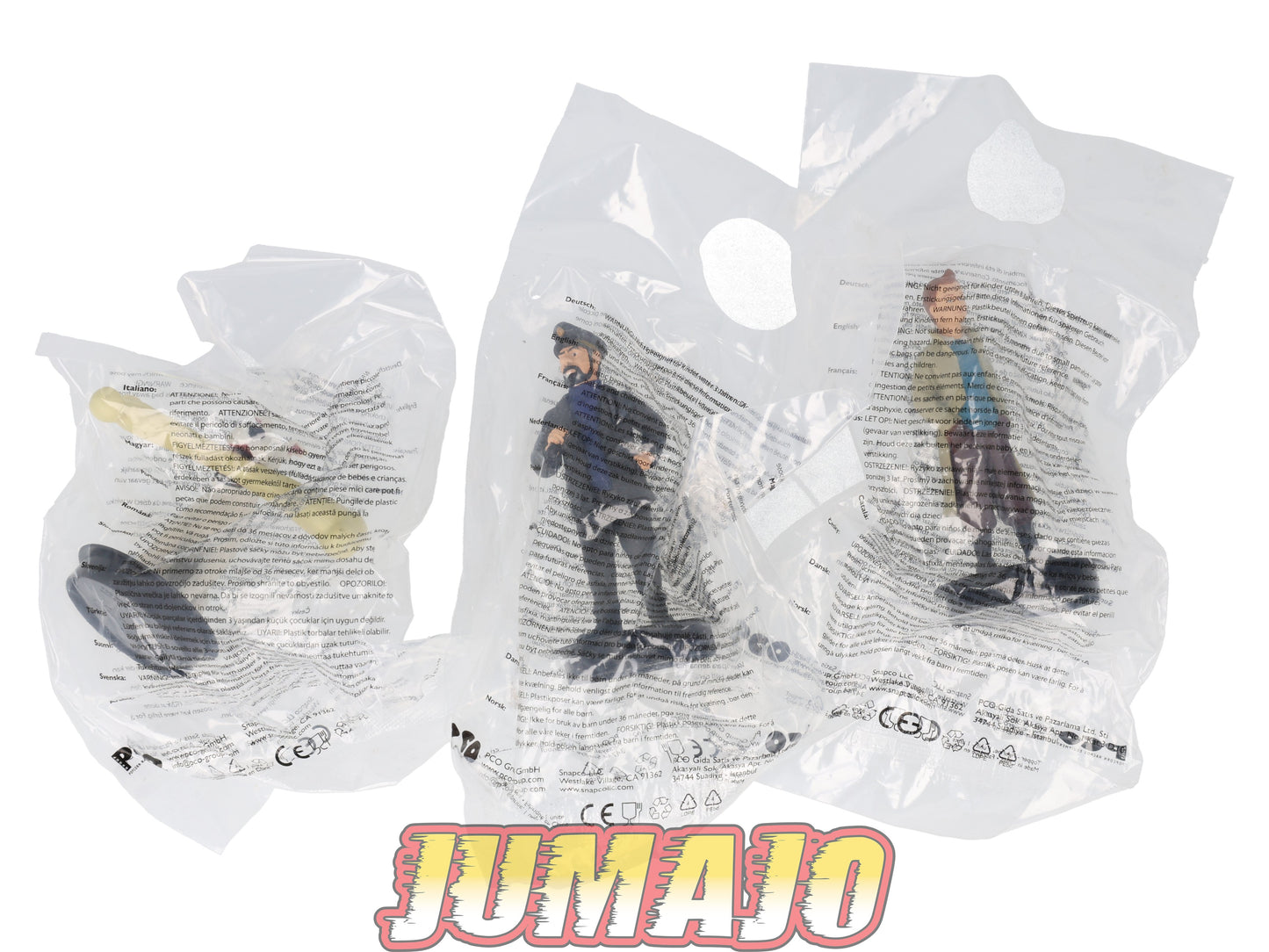 PVC23 Lot 3 figurines PVC Tintin, Tim und struppi, Kuifje Cinema PCO 9.5cm