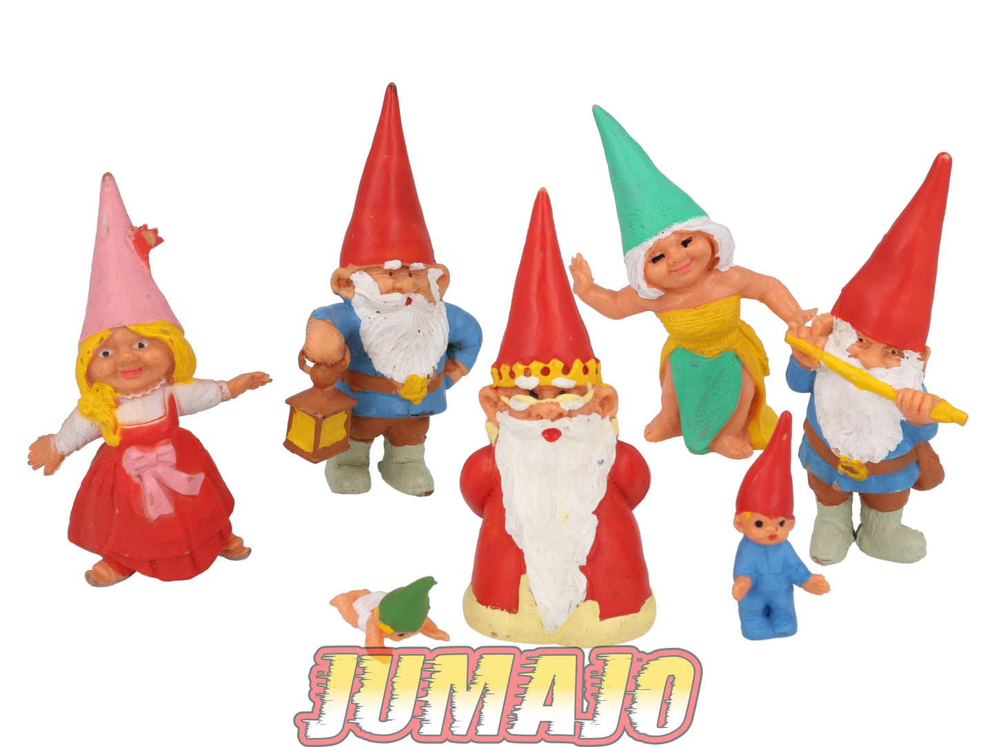 PVC25 Lot 7 figurines PVC UNIEBOEK David le gnome 9cm : OCCASION Lanterne & bébés