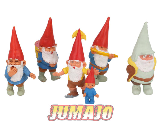 PVC27 Lot 6 figurines PVC UNIEBOEK David le gnome 9cm : OCCASION