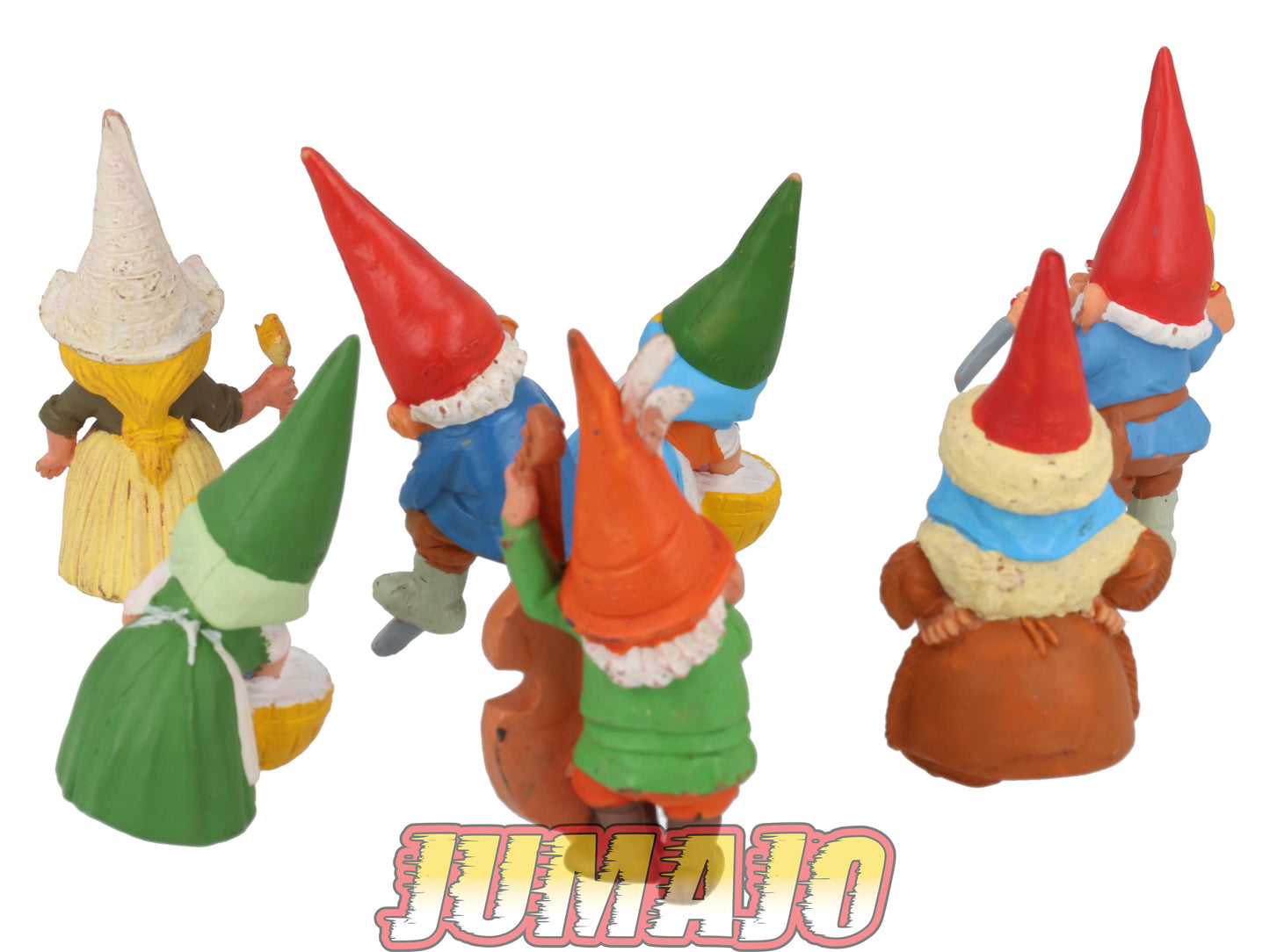 PVC30 Lot 7 figurines PVC UNIEBOEK David le gnome 9cm : Violon, pelle OCCASION