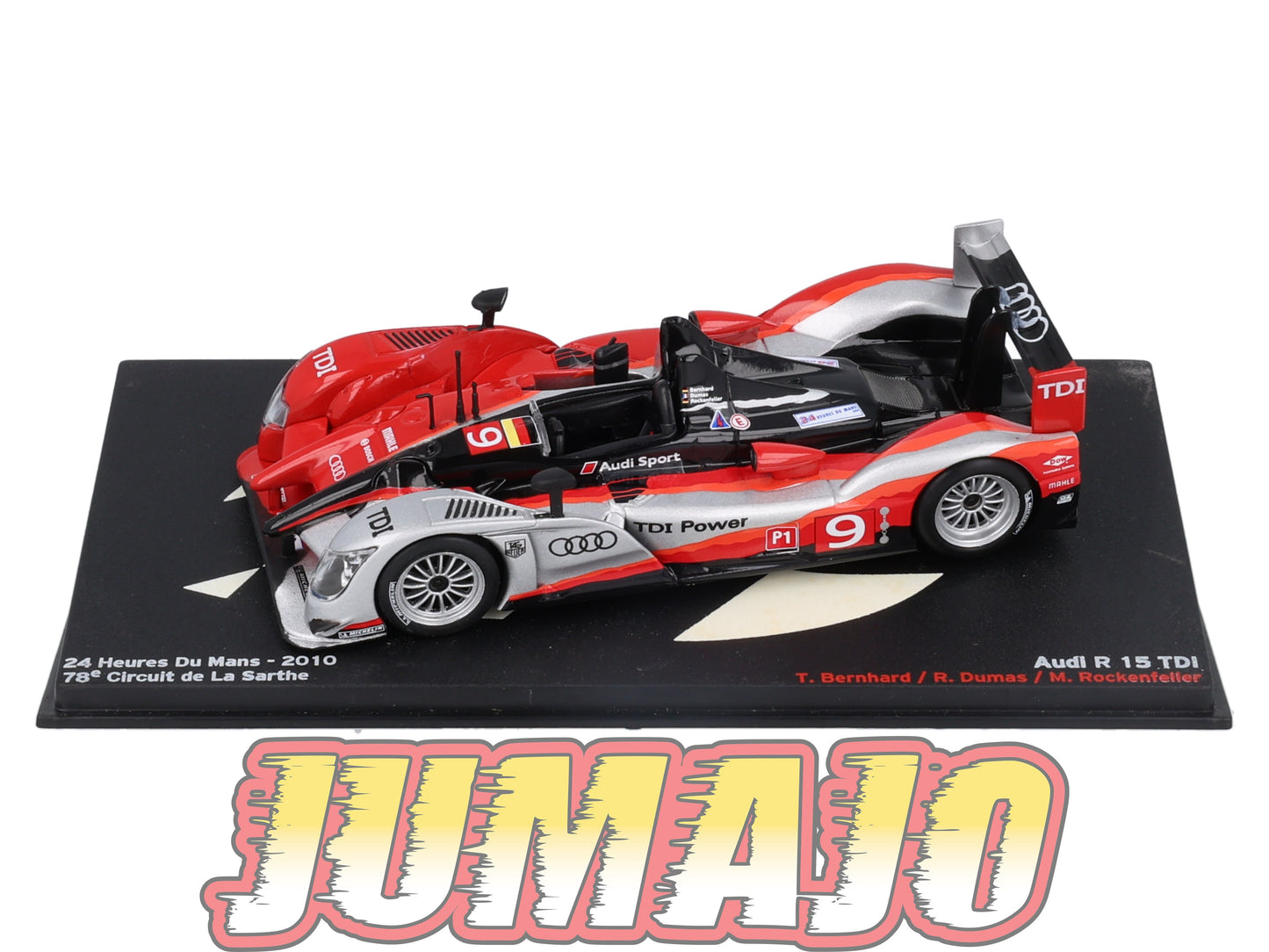 PVI3 1/43 IXO Altaya 24h du Mans AUDI R15 TDI Winner 2010 La Sarthe T.Bernhard #9