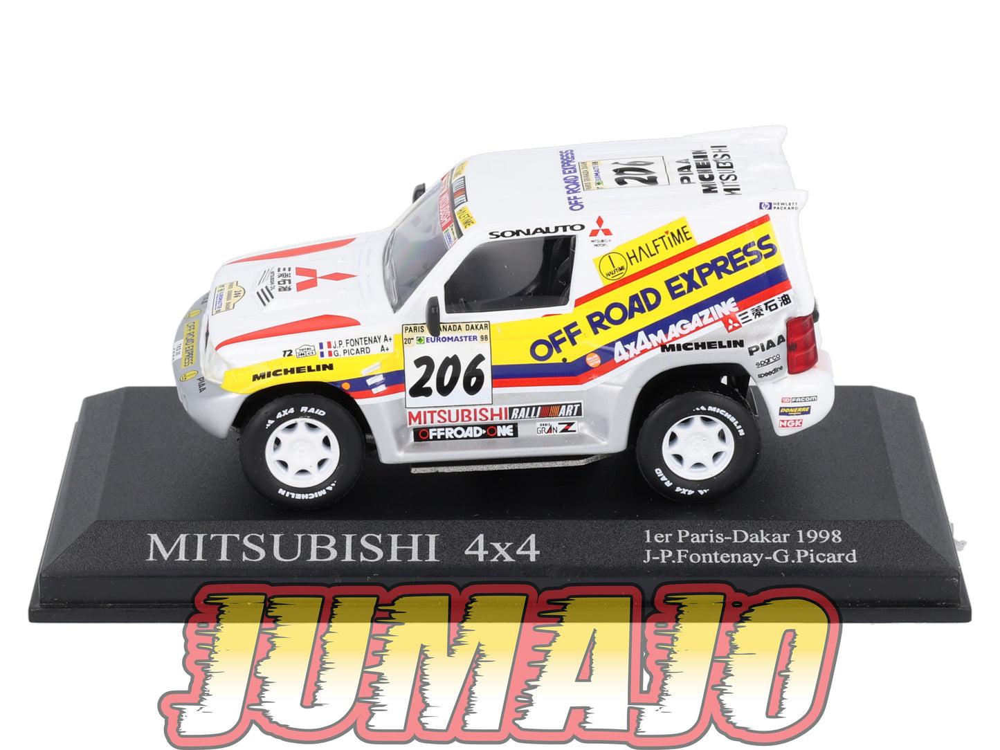 RCA105 voiture 1/43 IXO Altaya Rallye : MITSUBISHI 4x4 1998 #206 Picard