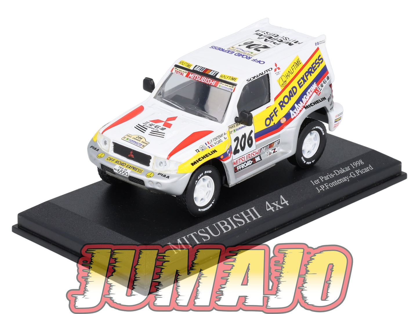 RCA105 voiture 1/43 IXO Altaya Rallye : MITSUBISHI 4x4 1998 #206 Picard