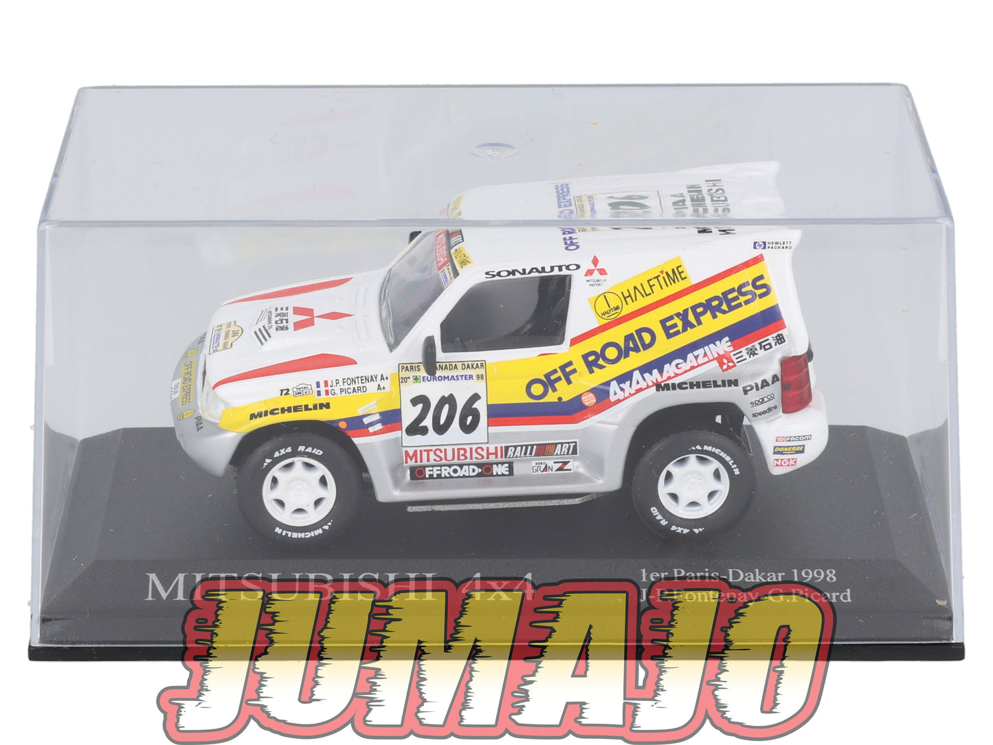 RCA105 voiture 1/43 IXO Altaya Rallye : MITSUBISHI 4x4 1998 #206 Picard