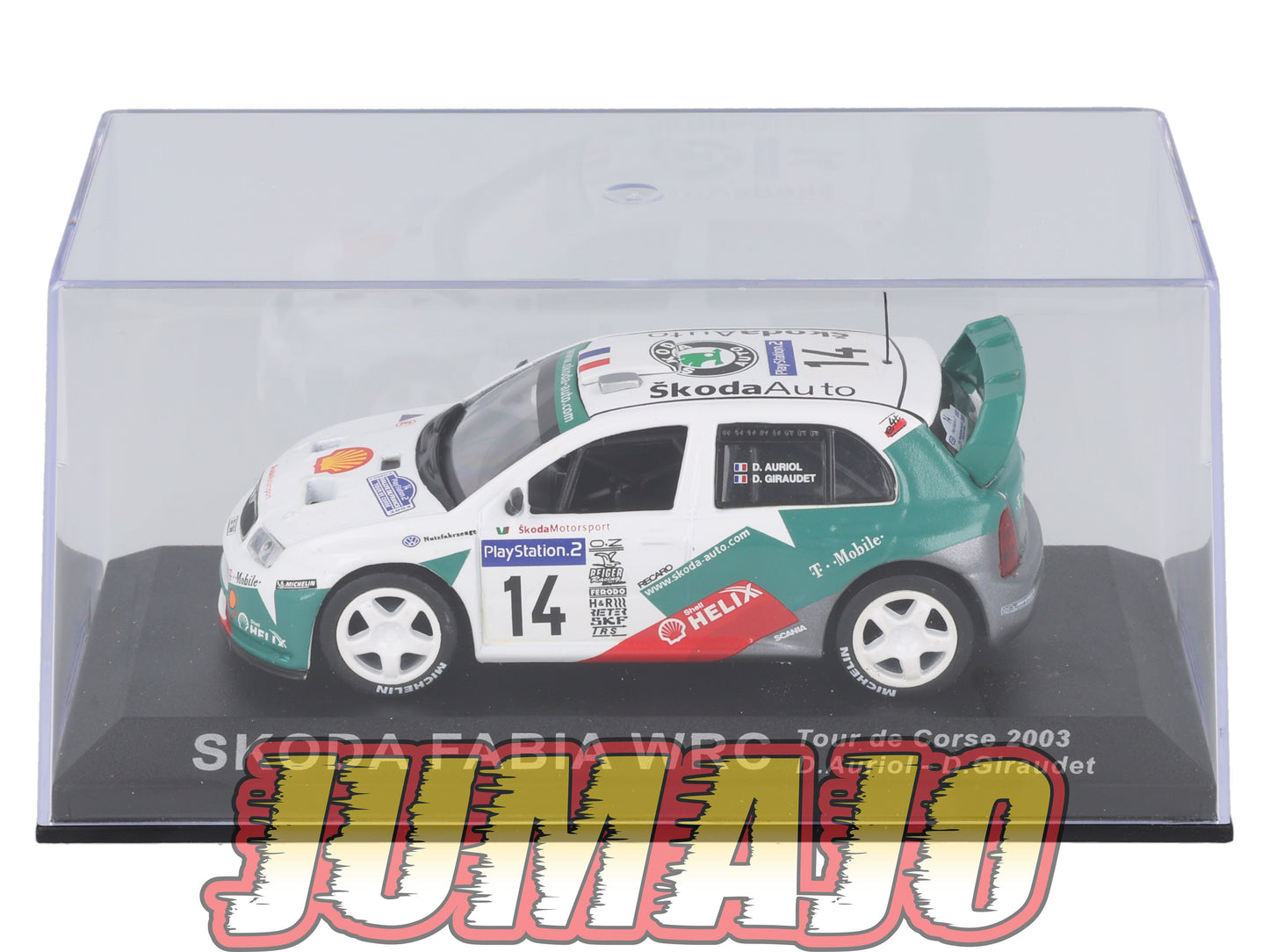 RCA12 Voiture 1/43 IXO Altaya Rallye : SKODA Fabia WRC 2003 #14 D.auriol