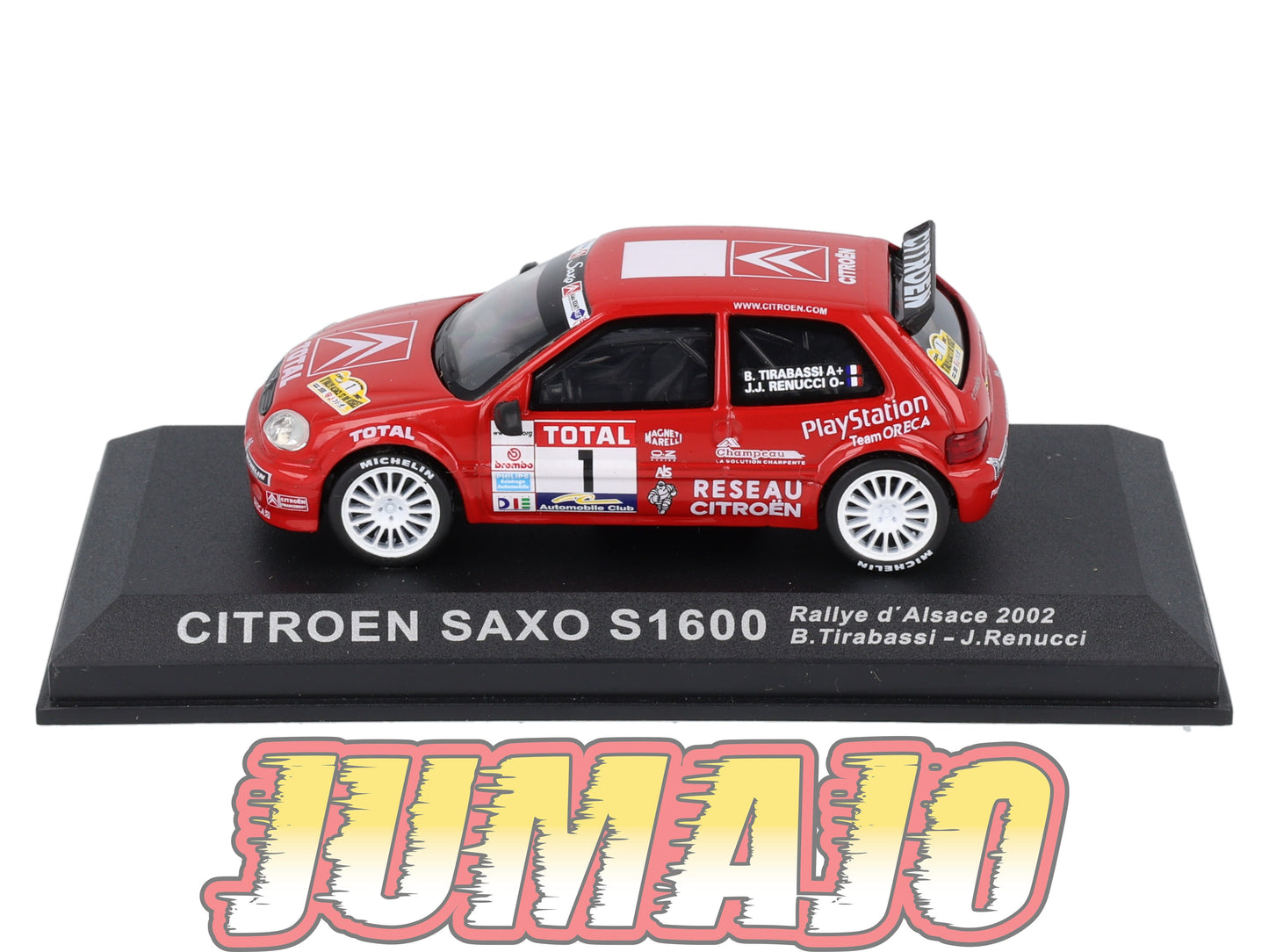 RCA149 voiture 1/43 IXO Altaya Rallye : CITROEN Saxo S1600 2002 #1 B.Tirabassi