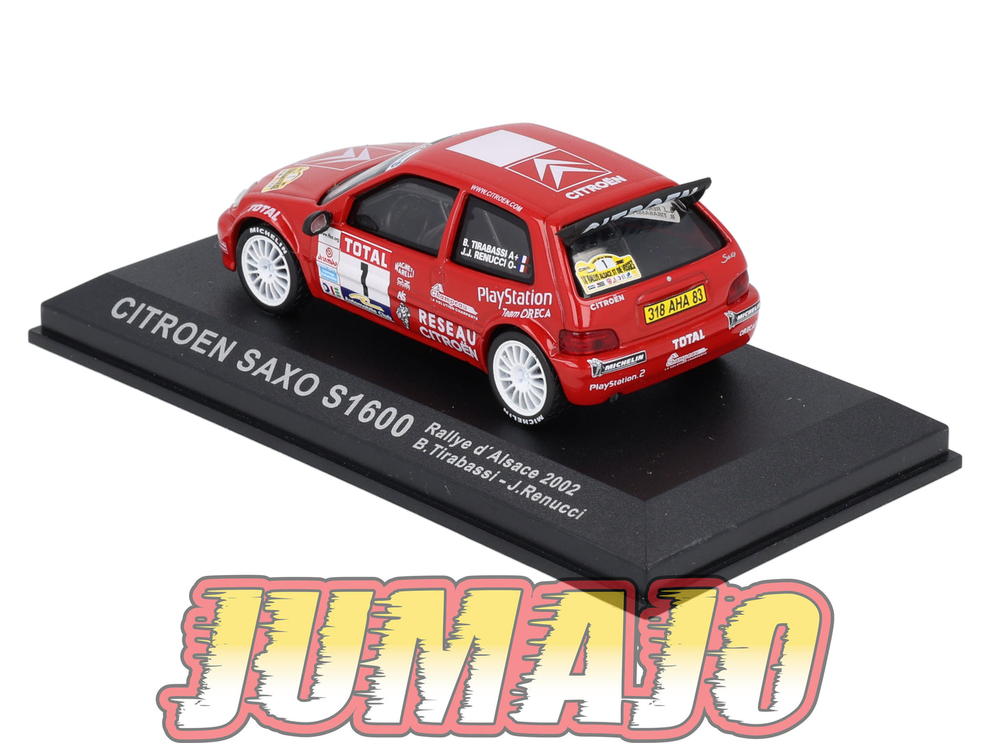 RCA149 voiture 1/43 IXO Altaya Rallye : CITROEN Saxo S1600 2002 #1 B.Tirabassi