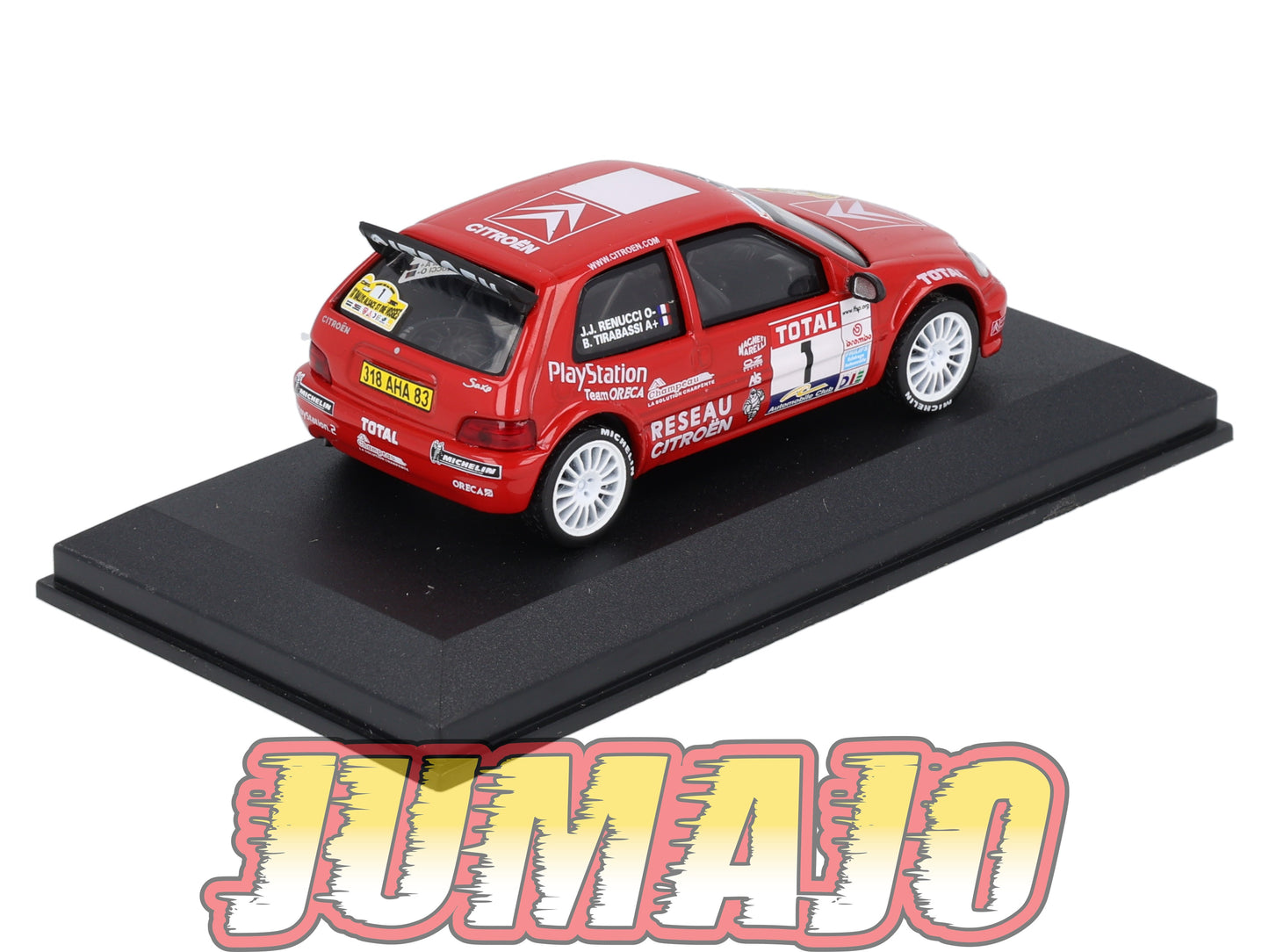RCA149 voiture 1/43 IXO Altaya Rallye : CITROEN Saxo S1600 2002 #1 B.Tirabassi