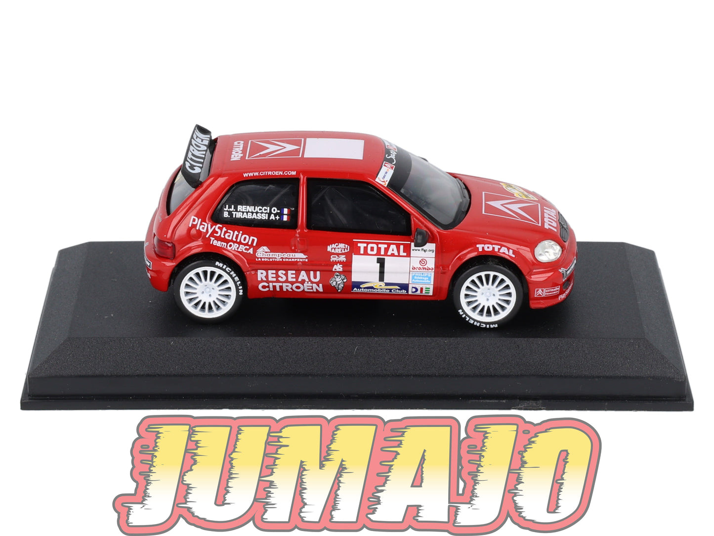 RCA149 voiture 1/43 IXO Altaya Rallye : CITROEN Saxo S1600 2002 #1 B.Tirabassi