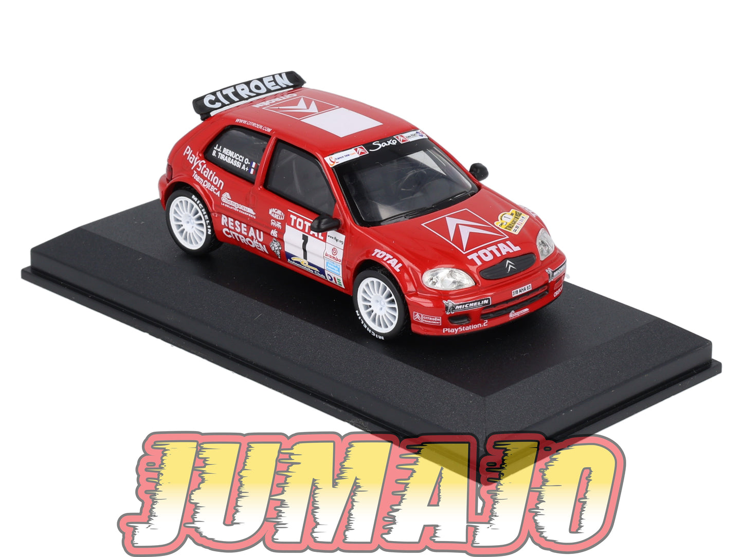 RCA149 voiture 1/43 IXO Altaya Rallye : CITROEN Saxo S1600 2002 #1 B.Tirabassi