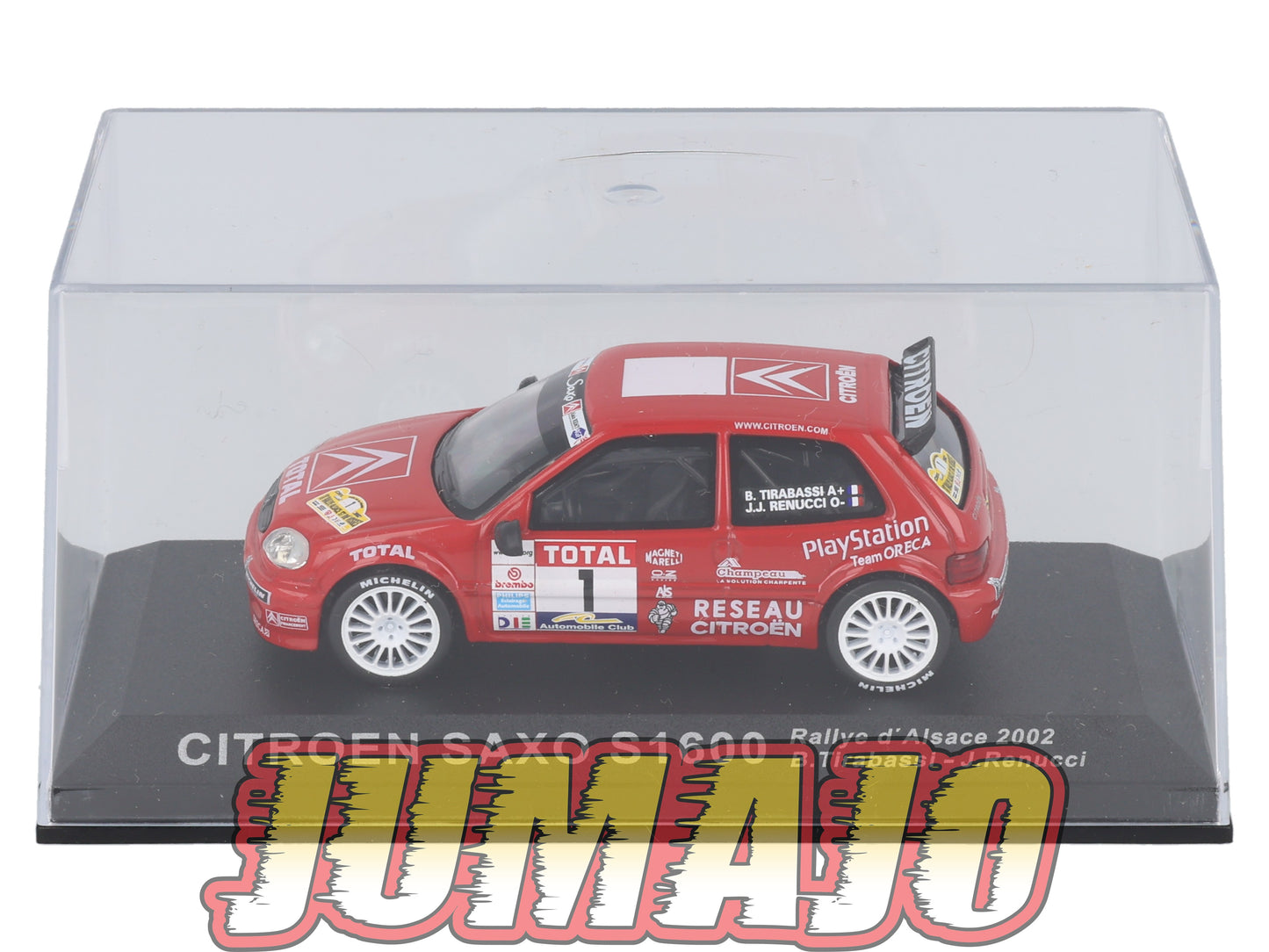 RCA149 voiture 1/43 IXO Altaya Rallye : CITROEN Saxo S1600 2002 #1 B.Tirabassi