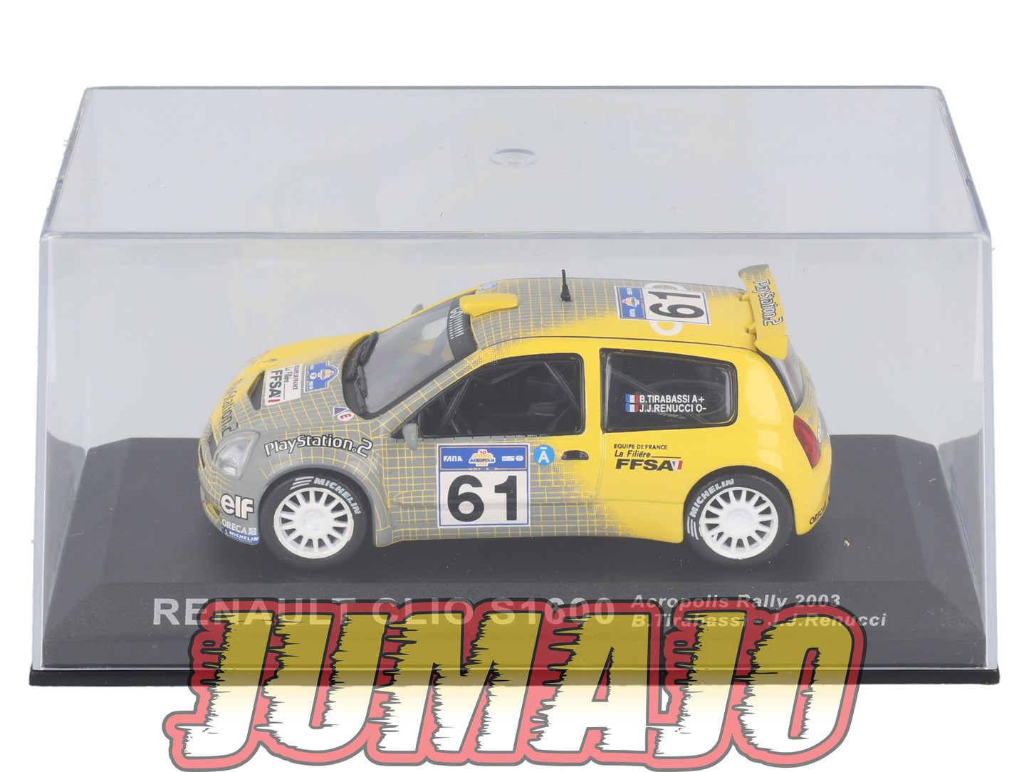 RCA18 voiture 1/43 IXO Altaya Rallye : RENAULT Clio S1600 2003 #61 B.Tirabassi