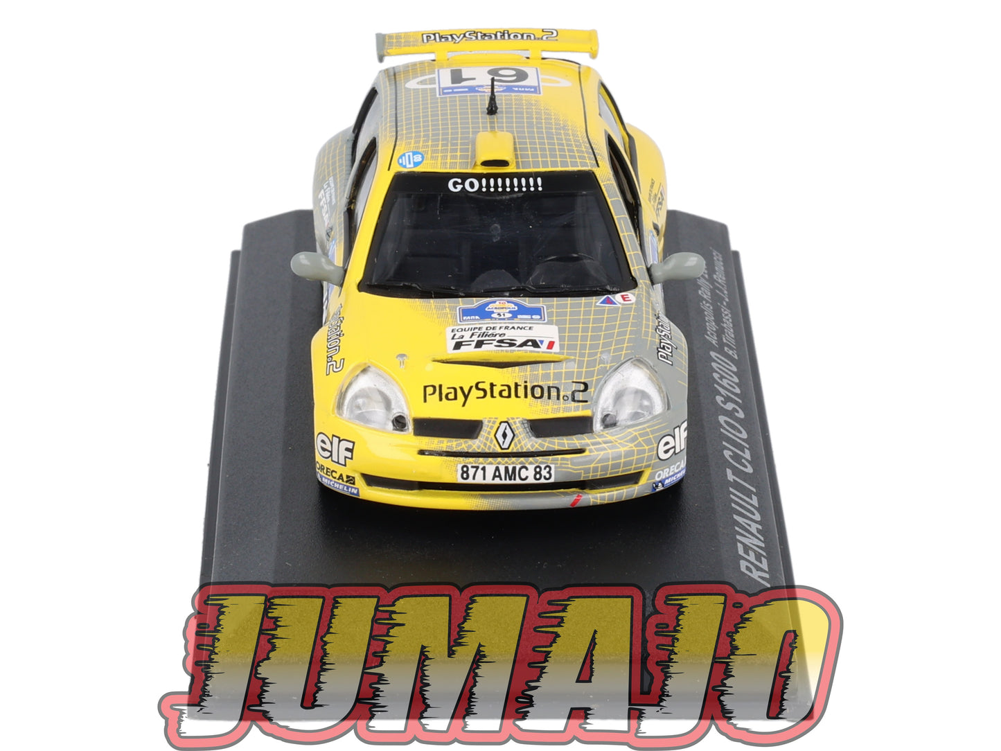 RCA18 voiture 1/43 IXO Altaya Rallye : RENAULT Clio S1600 2003 #61 B.Tirabassi