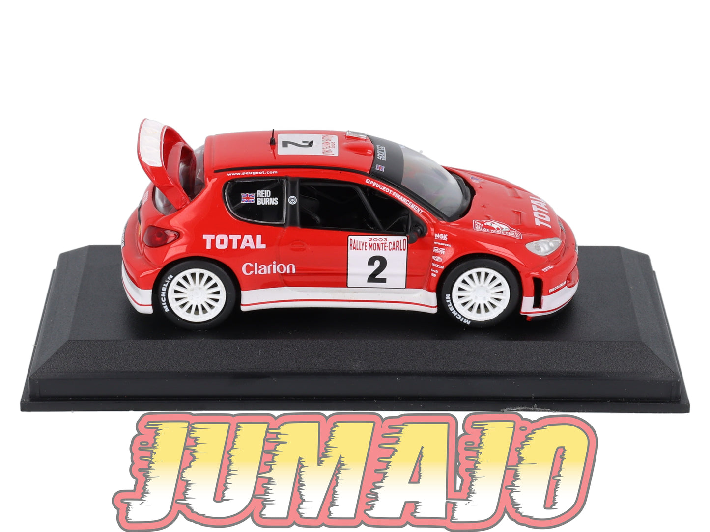 RCA2 voiture 1/43 IXO Altaya Rallye : PEUGEOT 206 WRC 2003 #2 Monte-carlo R.Burns