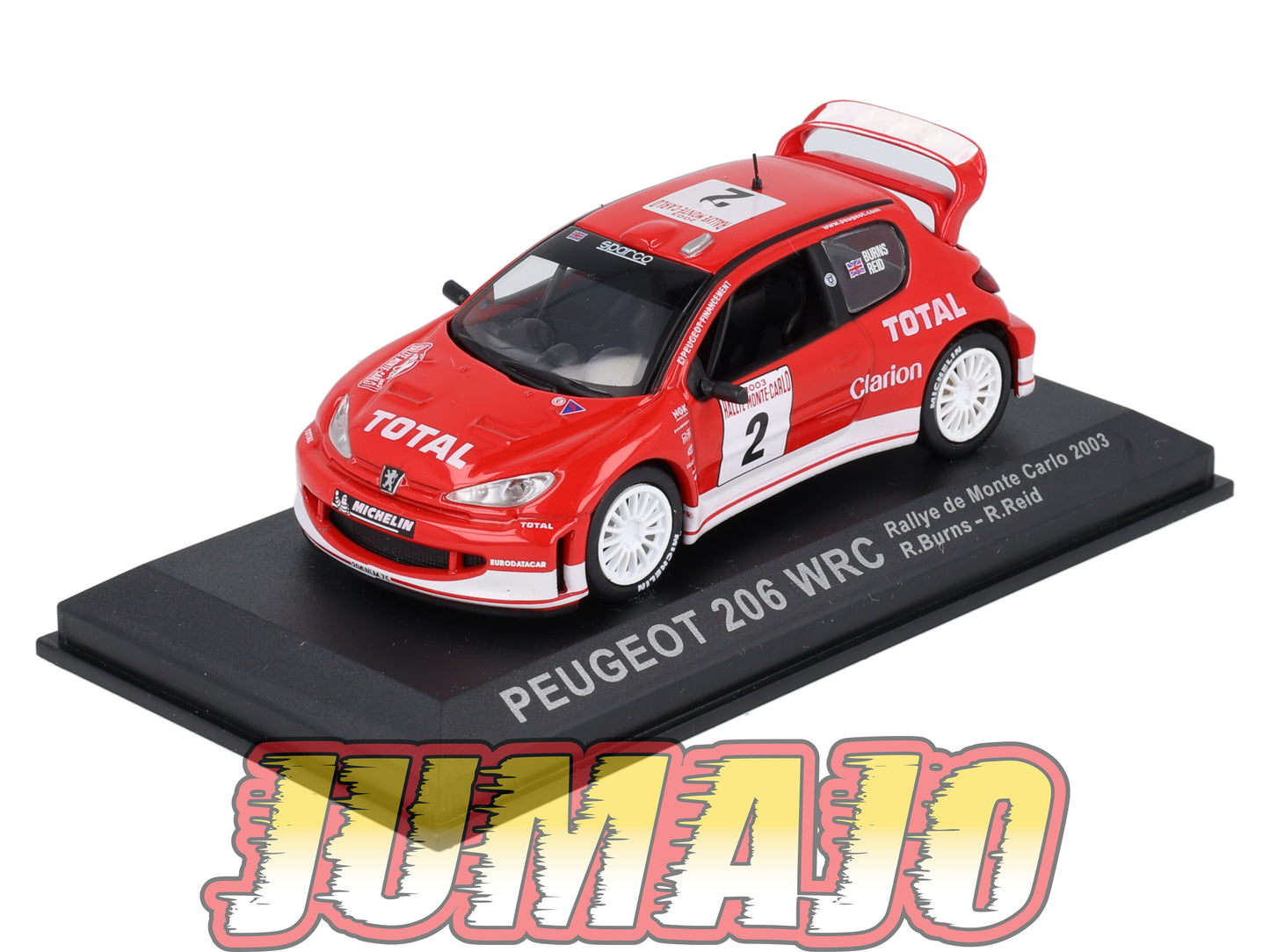 RCA2 voiture 1/43 IXO Altaya Rallye : PEUGEOT 206 WRC 2003 #2 Monte-carlo R.Burns