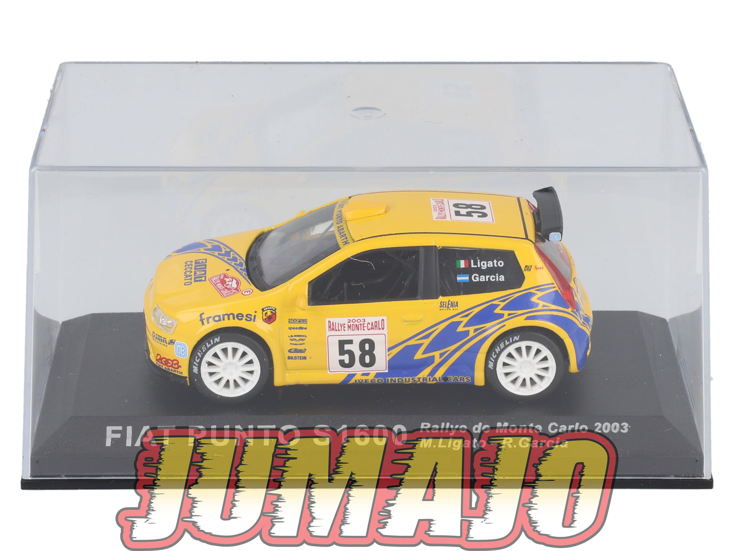 RCA34 voiture 1/43 IXO Altaya Rallye : FIAT Punto S1600 2003 #58 Monte-carlo M.Ligato