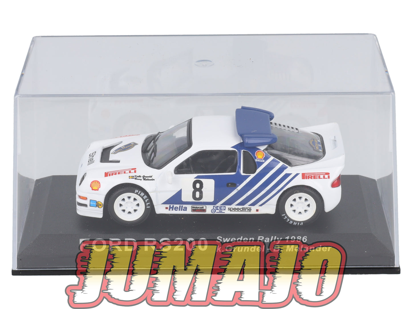 RCA37 voiture 1/43 IXO Altaya Rallye : FORD RS200 1986 #8 K.Grundel