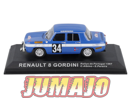 RCA60 Voiture 1/43 IXO Altaya Rallye RENAULT 8 GORDINI 1967 #34 C ALBINO