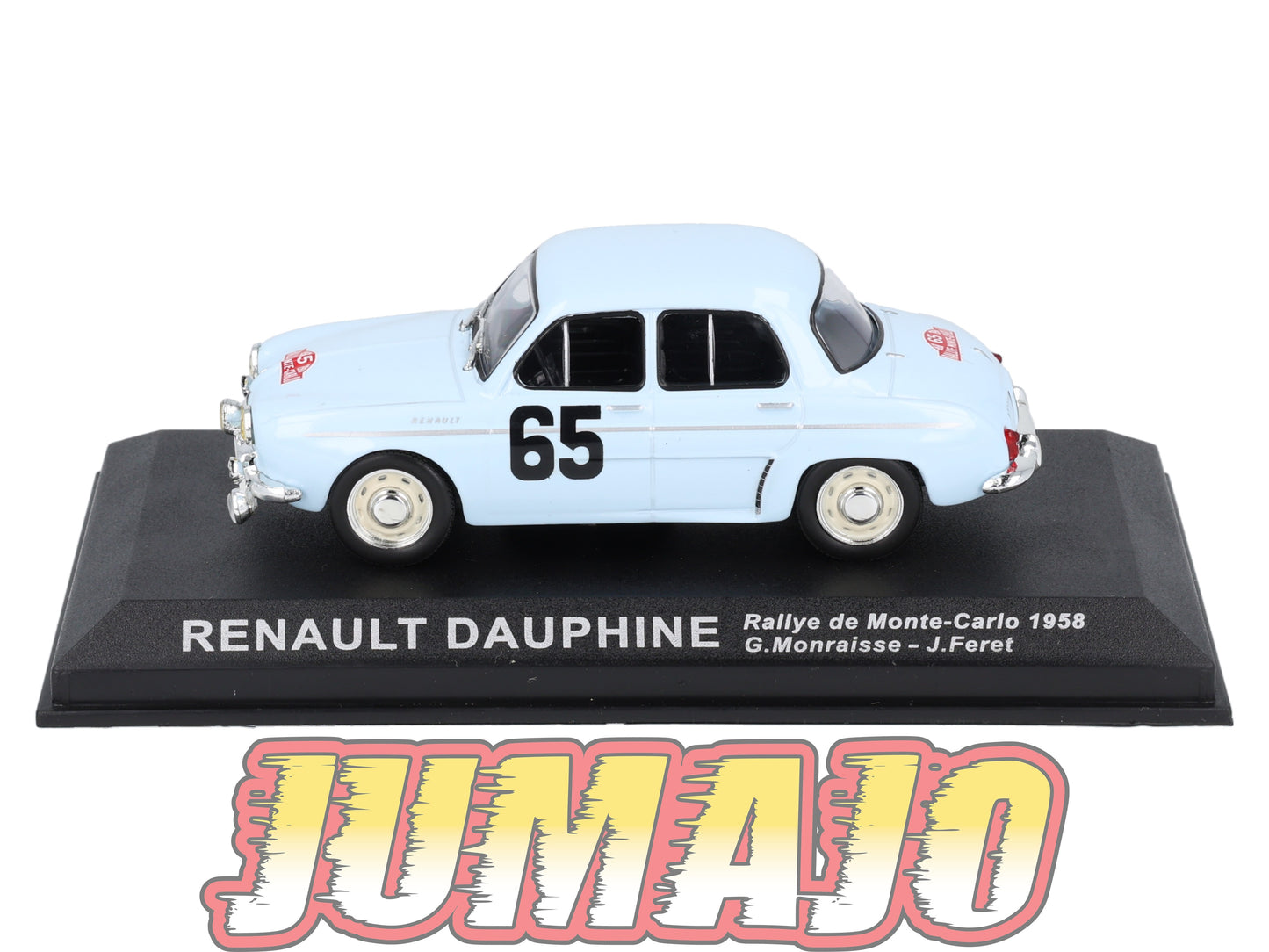 RCA62 voiture 1/43 IXO Altaya Rallye : RENAULT Dauphine 1958 #65 G.Monraisse