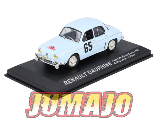 RCA62 voiture 1/43 IXO Altaya Rallye : RENAULT Dauphine 1958 #65 G.Monraisse