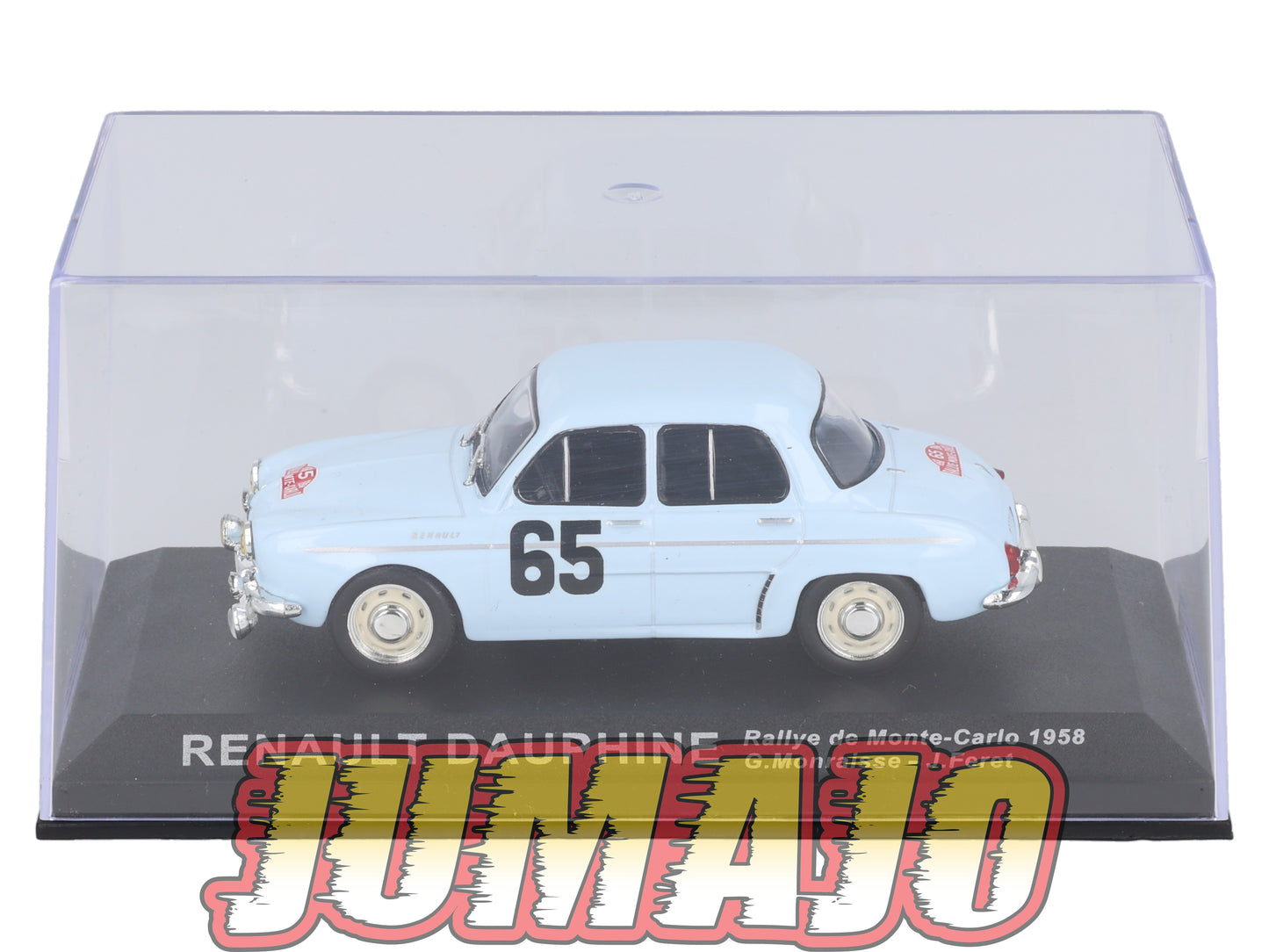 RCA62 voiture 1/43 IXO Altaya Rallye : RENAULT Dauphine 1958 #65 G.Monraisse