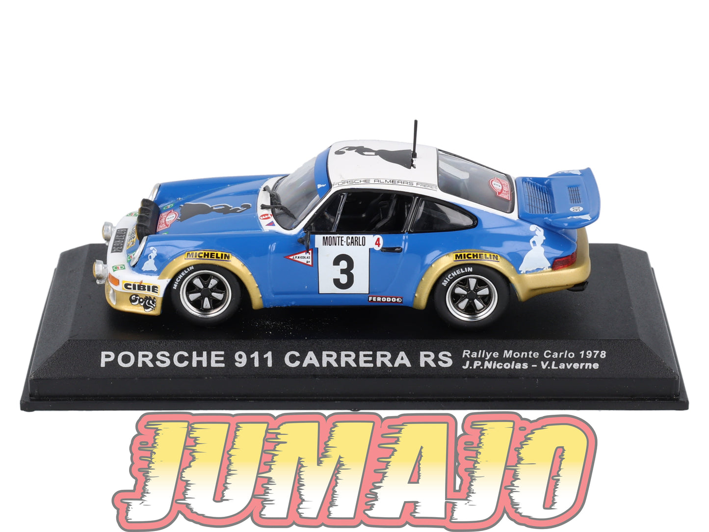 RCA11 voiture 1/43 IXO Altaya Rallye : PORSCHE 911 Carrera RS 1978 #3 J-P.Nicolas