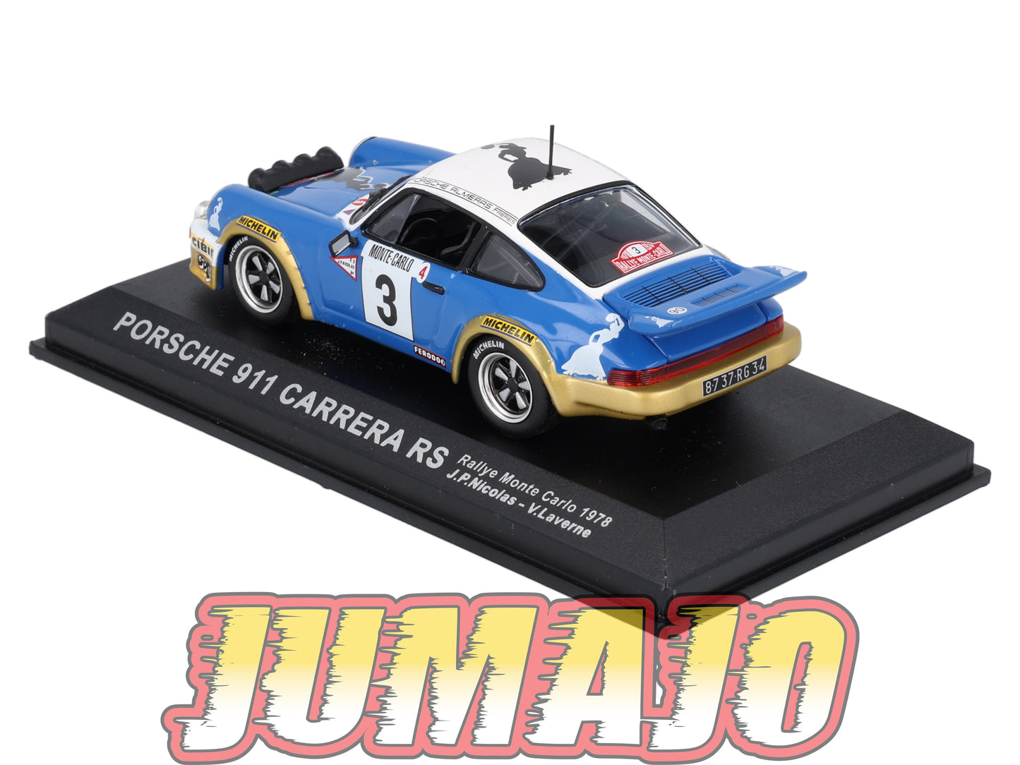 RCA11 voiture 1/43 IXO Altaya Rallye : PORSCHE 911 Carrera RS 1978 #3 J-P.Nicolas