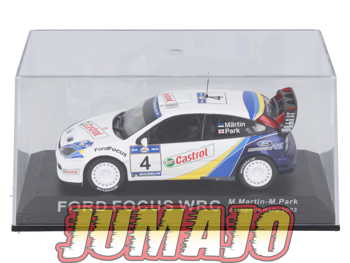 RCA8 voiture 1/43 IXO Altaya Rallye : FORD Focus WRC #4 2003 M.Martin
