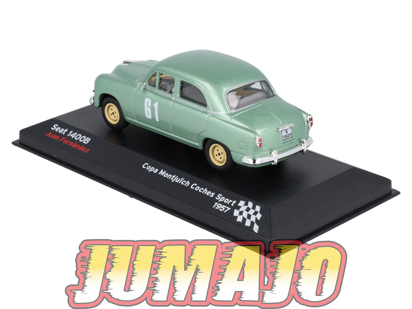 RES5 voiture 1/43 IXO Altaya Rallye Espagne SEAT 1400B 1957 #61 J.Fernández