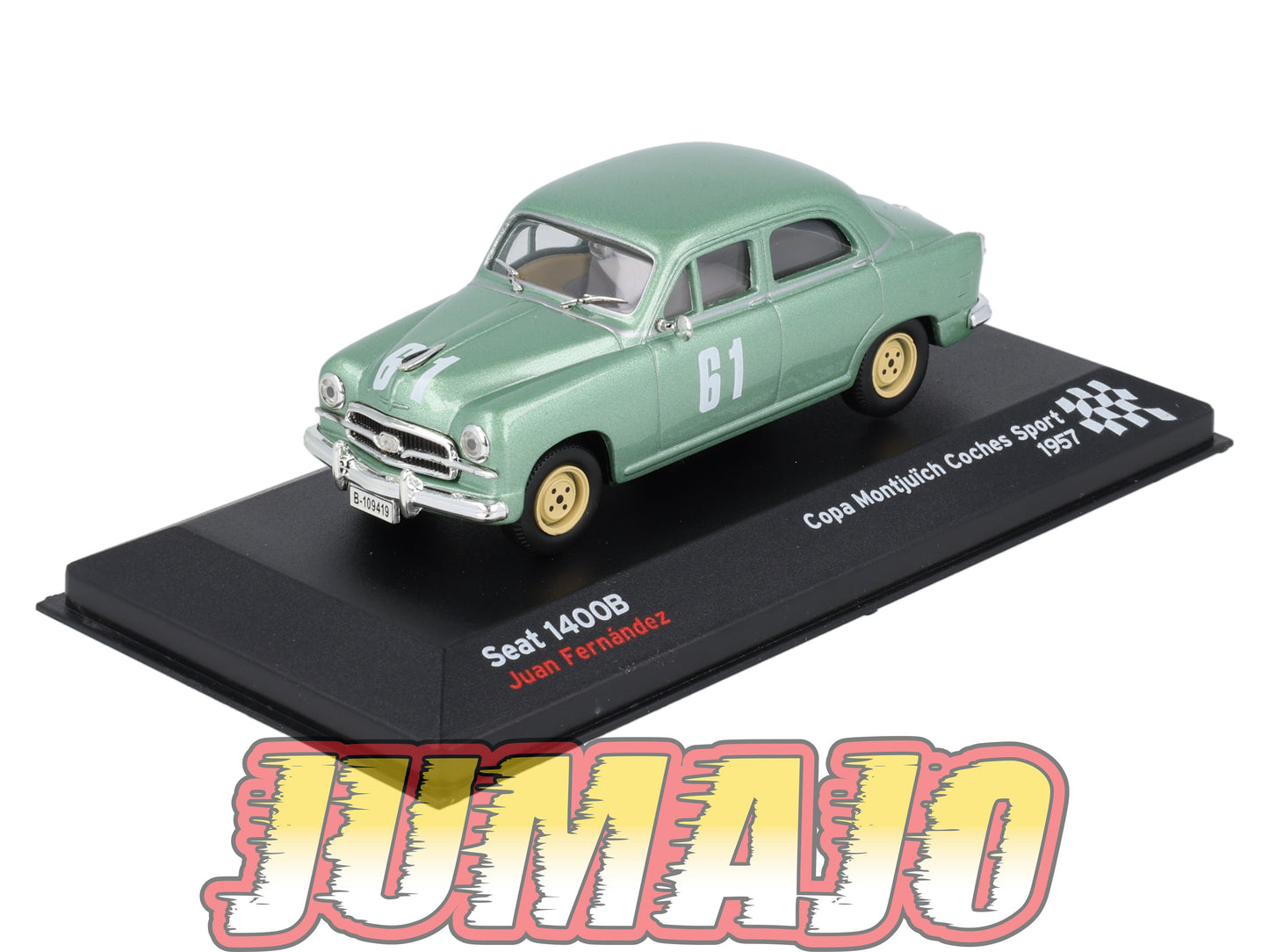 RES5 voiture 1/43 IXO Altaya Rallye Espagne SEAT 1400B 1957 #61 J.Fernández