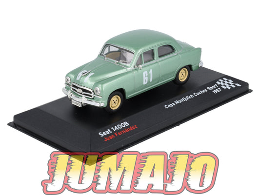 RES5 voiture 1/43 IXO Altaya Rallye Espagne SEAT 1400B 1957 #61 J.Fernández