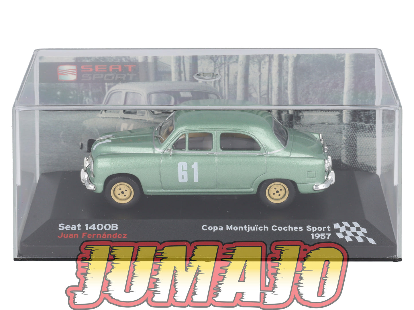 RES5 voiture 1/43 IXO Altaya Rallye Espagne SEAT 1400B 1957 #61 J.Fernández