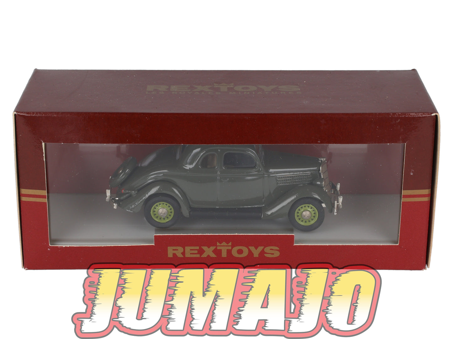 REX13 Voitures 1/43 REXTOYS royales miniatures Ford 53 1935 gris foncé jantes verte